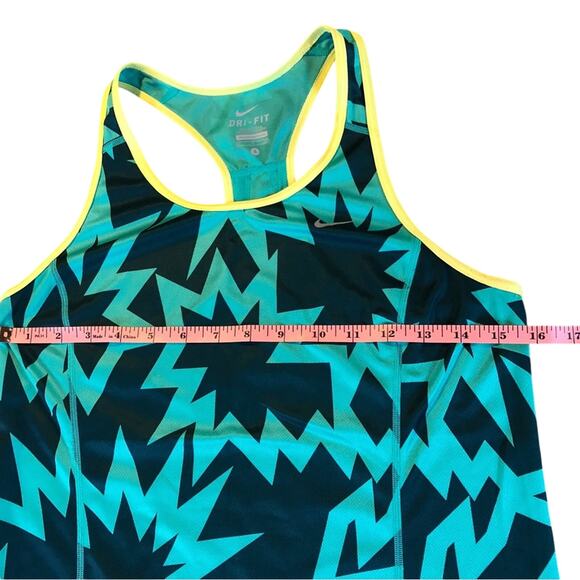 Nike Dri Fit Turquoise Racerback Tank Top Performance Ready Sporty Pow Design - Picture 13 of 16